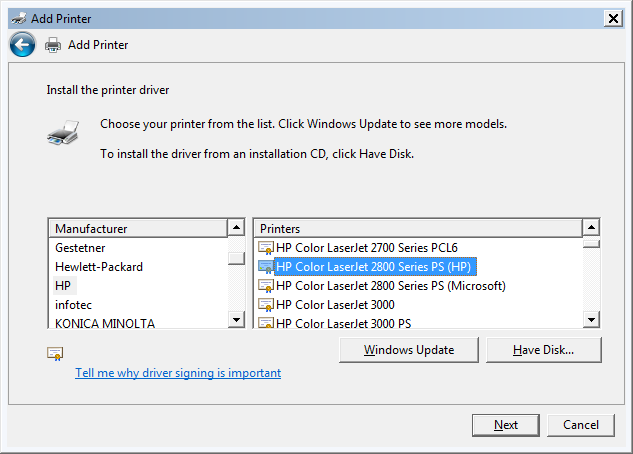 Printer Driver Download